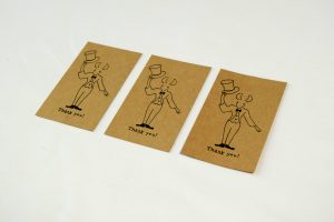 ガリ版印刷物-ガリ版ワークショップ‐カード‐ねずみ