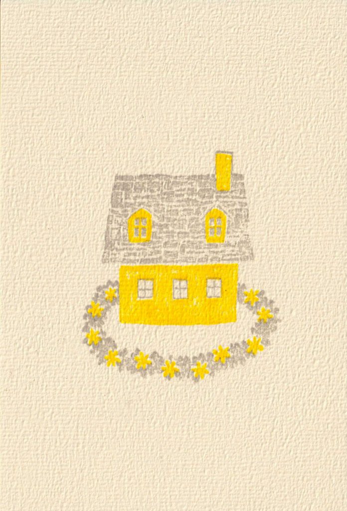 イラスト　黄色いかわいい家