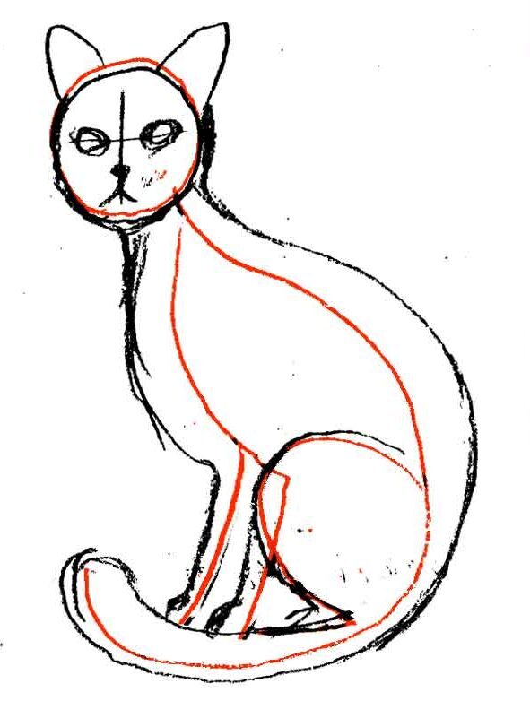 やさしい猫イラストの描き方