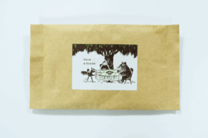 ラベルテンプレートコーヒー森のお茶会使用例