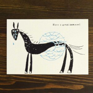 馬イラストポストカード