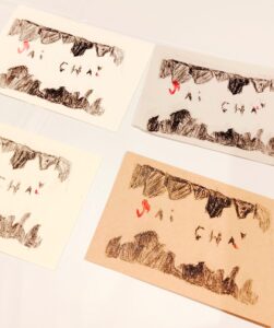 福岡ものづくり体験ガリ版ワークショップお客様の作品