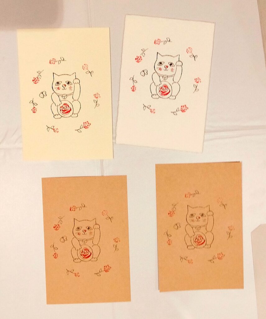 福岡ものづくり体験ガリ版ワークショップお客様の作品