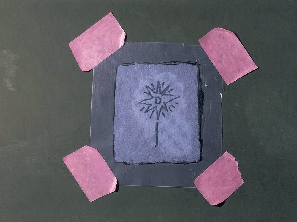 ガリ版版画の1種類「描圧還元法」