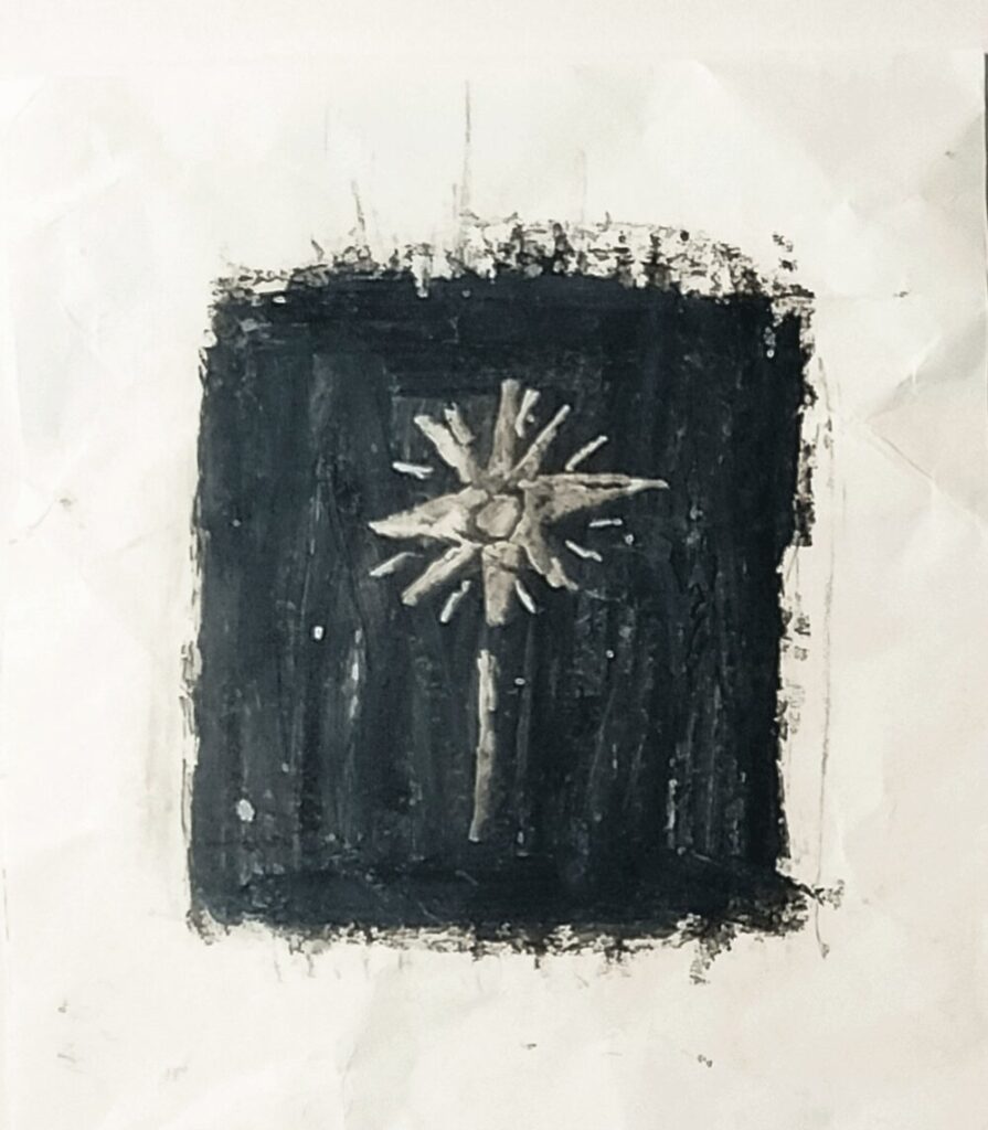 ガリ版版画の1種類「描圧還元法」