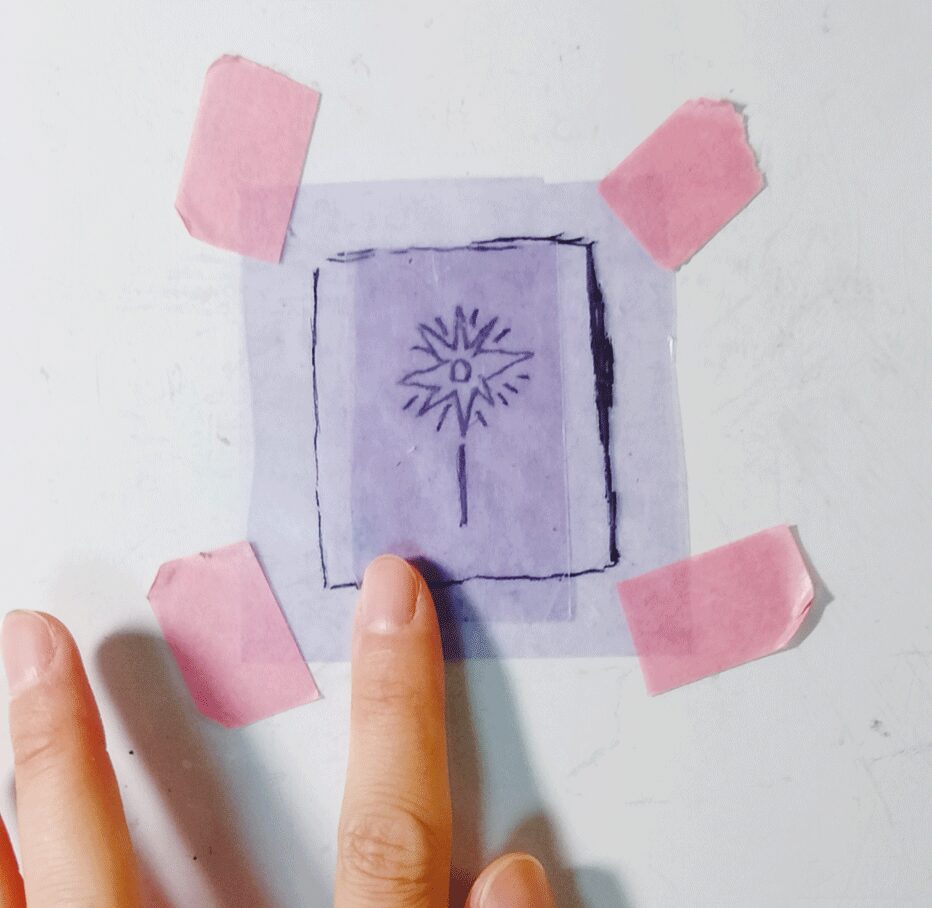 ガリ版版画の1種類「描圧還元法」