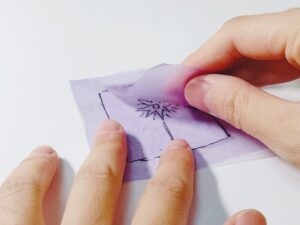 ガリ版版画の１種類「描圧還元法」