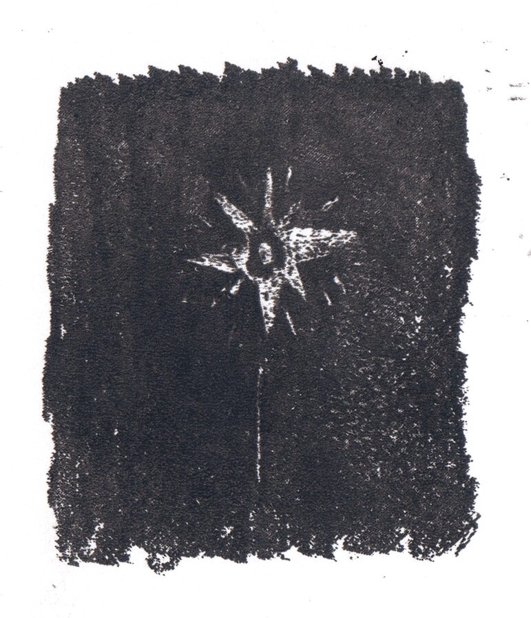 ガリ版版画の1種類「描圧還元法」